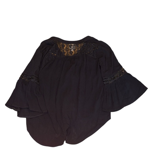Knox Rose Women's Black Lace Detail Top - Picture 5 of 5
